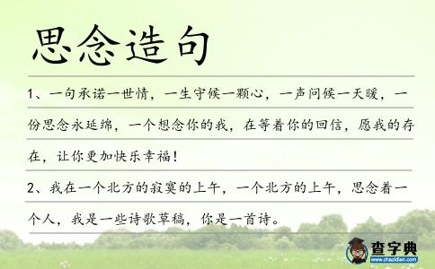 思念造句