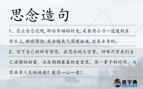 思念造句
