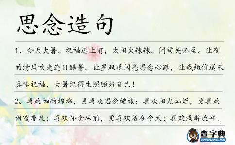 思念造句