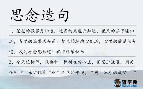 思念造句