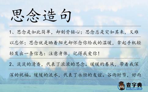 思念造句
