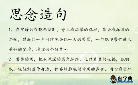 思念造句