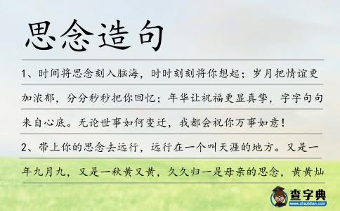 思念造句