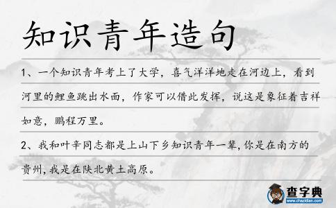 知識青年造句