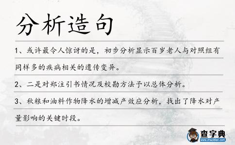 分析造句