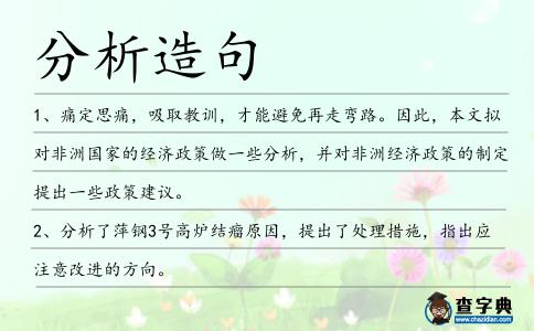 分析造句