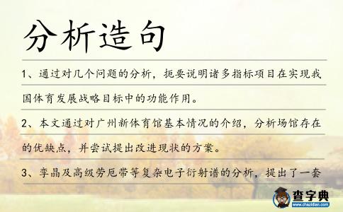 分析造句