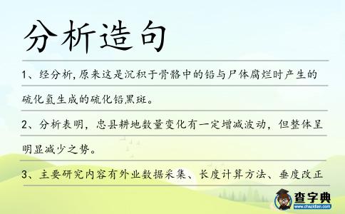 分析造句