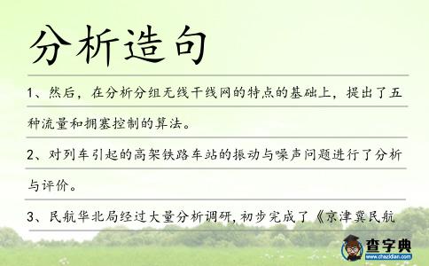 分析造句