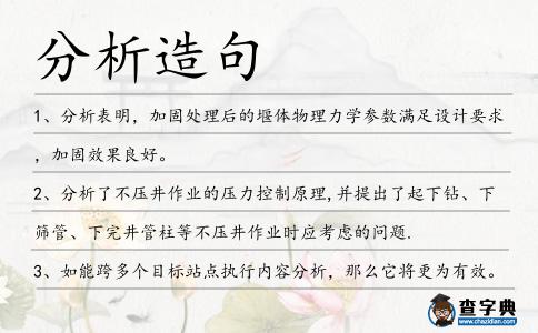 分析造句