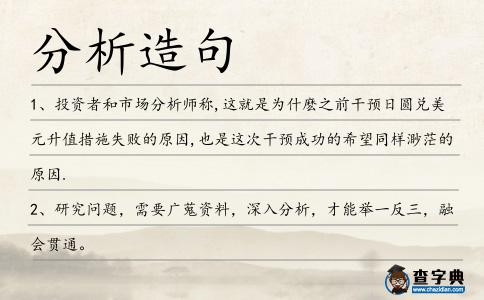 分析造句