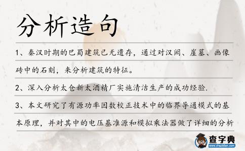 分析造句
