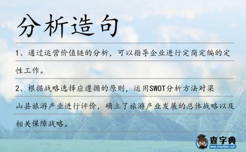 分析造句