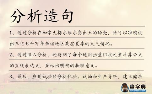 分析造句