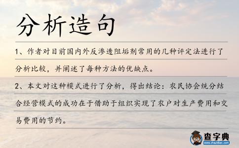 分析造句