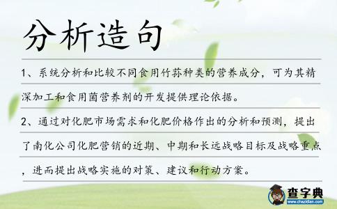 分析造句