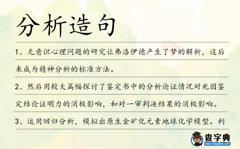 分析造句
