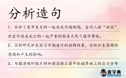 分析造句