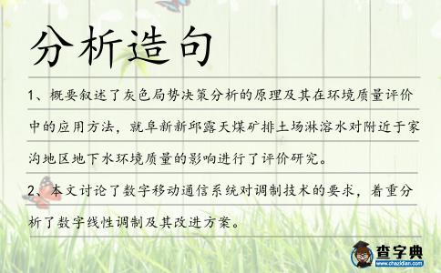 分析造句