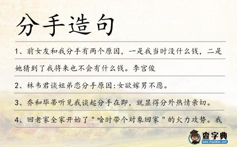 分手造句