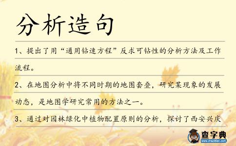 分析造句