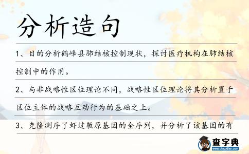 分析造句