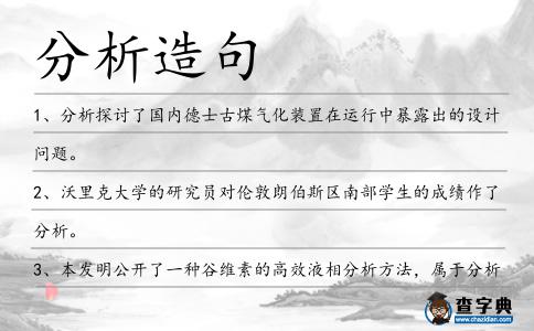 分析造句