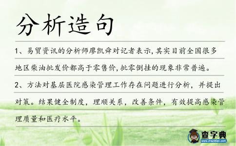 分析造句