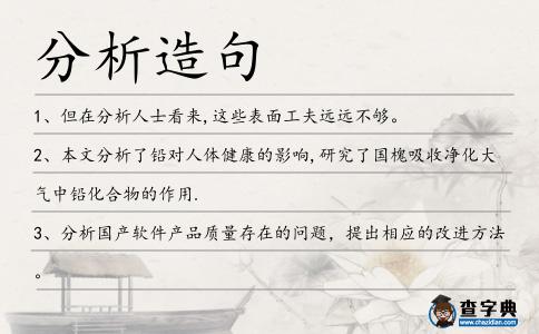 分析造句