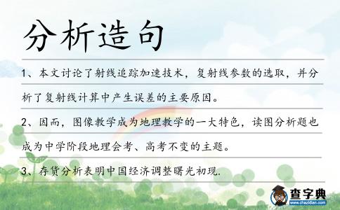 分析造句