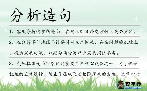 分析造句
