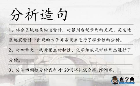 分析造句