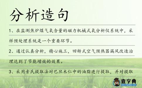分析造句