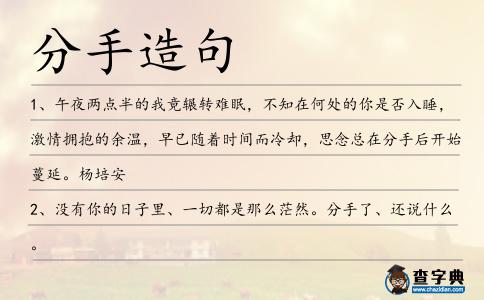 分手造句