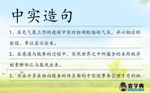 中實造句