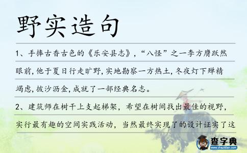 野實造句