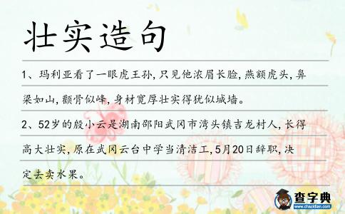 壯實造句