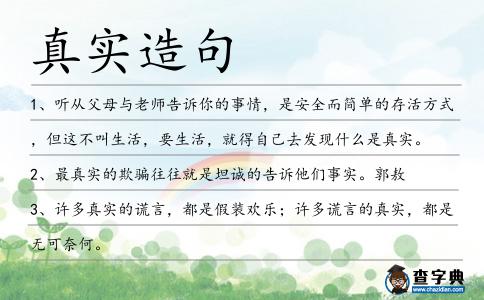 真實造句