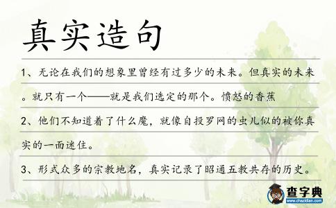 真實造句