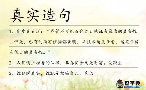 真實造句