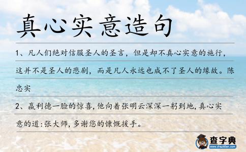 真心實(shí)意造句