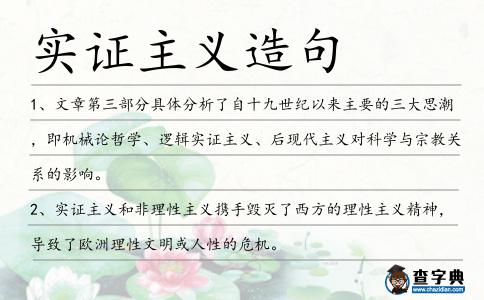 實證主義造句