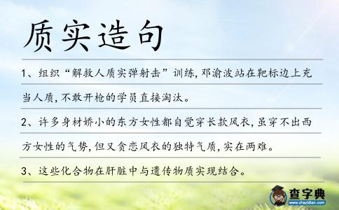 質實造句