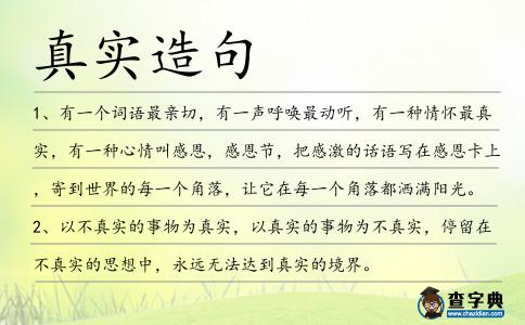 真實造句
