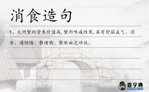消食造句