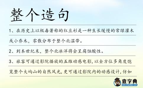 整個造句