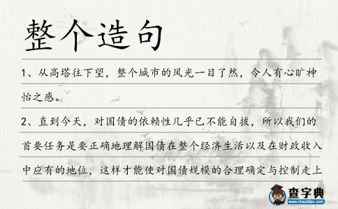 整個造句