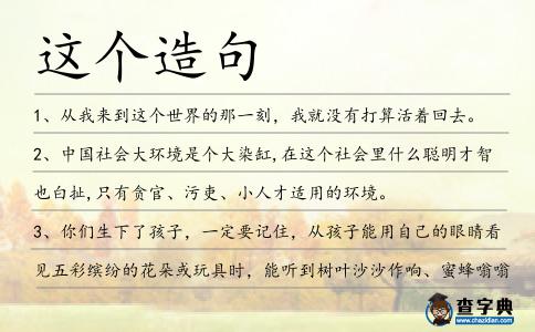 這個造句