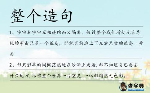 整個造句