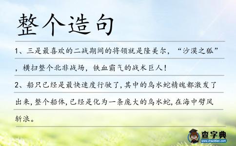整個造句
